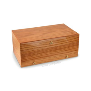 Closed Lift Out Silver Safekeeper Jewelry Box - OAK